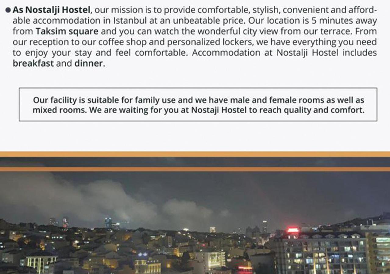 Nostalji Hostel Istanbul Exterior photo